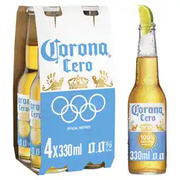 Tesco Corona cero alcohol free beer 4 x 330ml offer