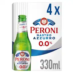Tesco Peroni nastro azzurro 0.0% beer 4 x 330ml offer