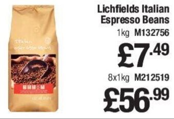 Makro Lichfields Italian Espresso Beans 1kg offer
