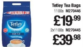 Makro Tetley Tea Bags 2x1100s offer