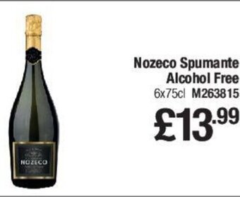 Makro Nozeco Spumante Alcohol Free 6x75cl offer