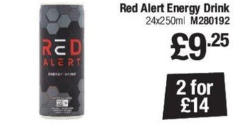 Makro Red Alert Energy Drink 24x250ml offer
