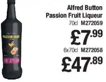 Makro Alfred button Passion Fruit Liqueur 6x70cl offer