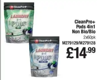 Makro CleanPro+ Pods 4in1 Non Bio/Bio 2x60pk offer