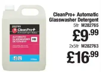 Makro CleanPro+ Automatic Glasswasher Detergent 2x5ltr offer
