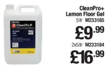 Makro CleanPro+ Lemon Floor Gel 2x5ltr offer