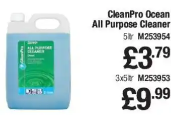 Makro CleanPro Ocean All Purpose Cleaner 3x5ltr offer