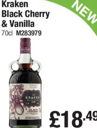 Makro Kraken Black Cherry & Vanilla 70cl offer