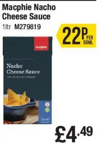 Makro Macphie Nacho Cheese Sauce 1ltr offer