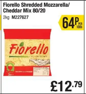 Makro Fiorello Shredded Mozzarella / Cheddar 80/20 2kg offer