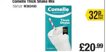 Makro Comelle Thick Shake Mix 12x1ltr offer