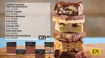 Makro Lichfields Tray Bakes: Chocolate Tiffin, Rocky Road Slices, Chocolate Chunk Shortbread 4x9ptn offer