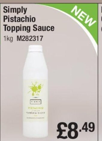 Makro Simply Pistachio Topping Sauce 1kg offer