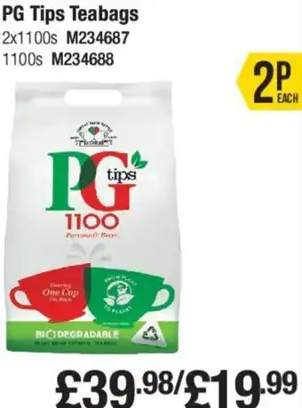 Makro PG Tips Teabags 1100s offer