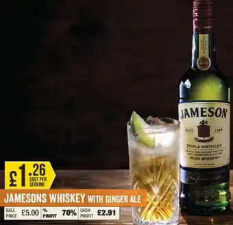 Makro Jamesons Whiskey with Ginger Ale per Serving offer