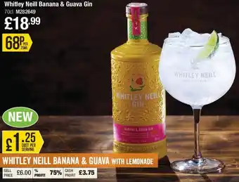 Makro Whitley Neill Banana & Guava Gin 70cl offer