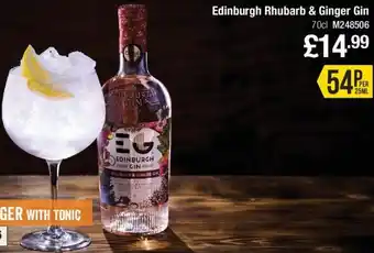 Makro Edinburgh Rhubarb & Ginger Gin 70cl offer