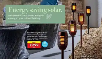 Aldi Solar flickering flame torch offer