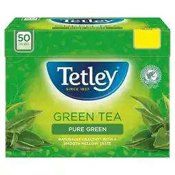 Tesco Tetley pure green tea 50s 100g offer