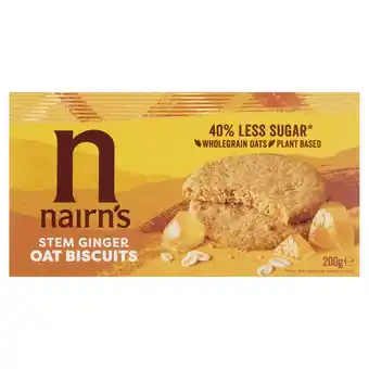 Tesco Nairns stem ginger oat biscuits 200g offer
