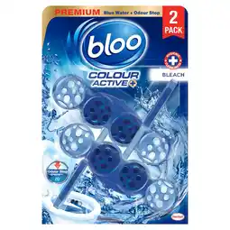 Tesco Bloo colour active bleach rim block 2x50g offer