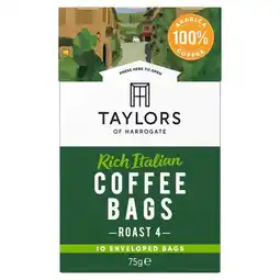 Tesco Taylors italian coffee bags 10's 75g offer