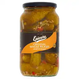 Tesco Epicure original whole pickles plus dill & red pepper 970g offer