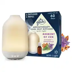 Tesco Glade aromatherapy mist diffuser zen kit 17.4ml offer