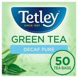Tesco Tetley decaffeinated green tea 50s 100g offer