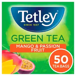 Tesco Tetley green tea mango & passion fruit 50 tea bags 100g offer