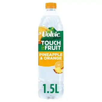 Tesco Volvic touch of fruit pineapple & orange flavoured water 1.5ltr offer
