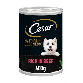 Tesco Cesar dog food beef carrots & green beans 400g offer