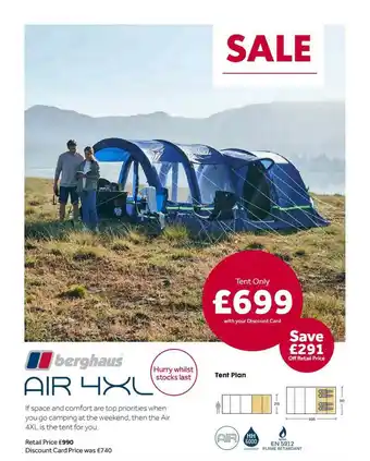 GO Outdoors Berghous Air Yxl Tent offer