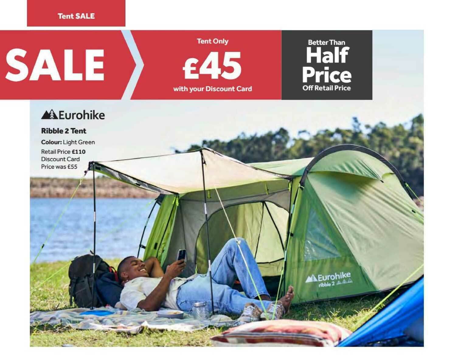 Eurohike Ribble 2 Tent offer at GO Outdoors