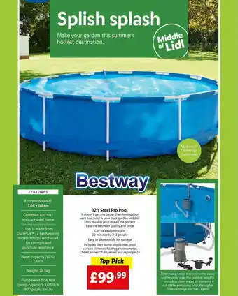 Lidl Bestway 12ft Steel Pro Pool offer