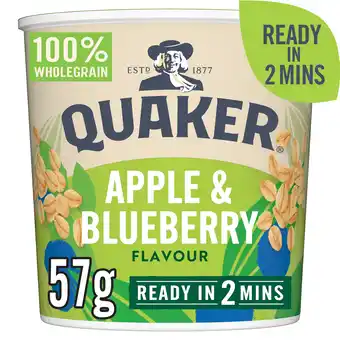 Tesco Quaker oat so simple apple & blueberry porridge 57g offer