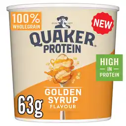 Tesco Quaker protein golden syrup porridge 63g offer