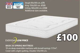 JYSK Basic s5 spring mattress offer