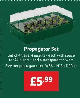 Lidl Propagator set offer