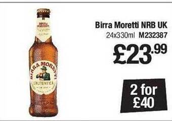 Makro Birra moretti nrb uk offer