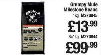 Makro Grumpy mule milestone beans offer