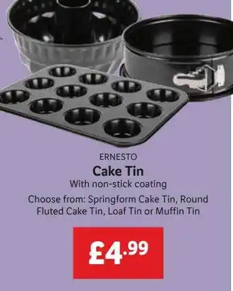 Lidl Ernesto cake tin offer