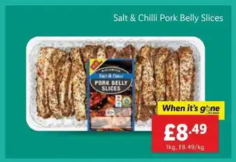Lidl Salt & chilli pork belly slices offer