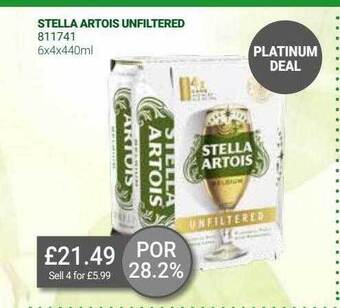 Bestway Stella artois unfiltered offer