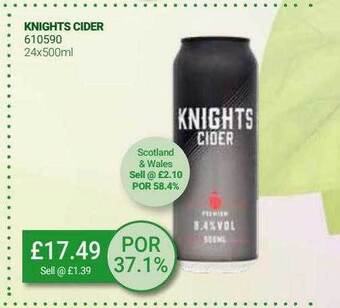 Bestway Knights cider offer