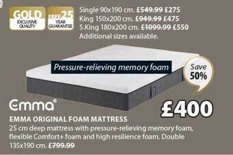 JYSK Emma original foam mattress offer