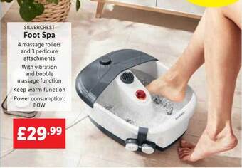 Lidl Silvercrest foot spa offer