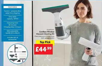 Lidl Silvercrest cordless window vacuum cleaning kit offer