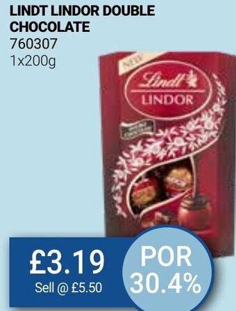 Bestway Lindt Lindor Double Chocolate 1x200g offer