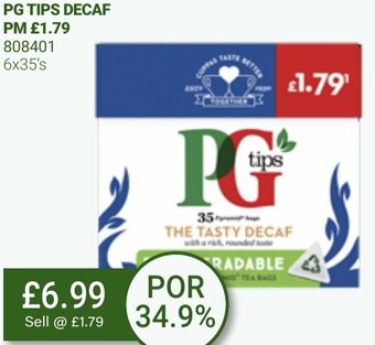 Bestway PG Tips Decaf 6x35's offer